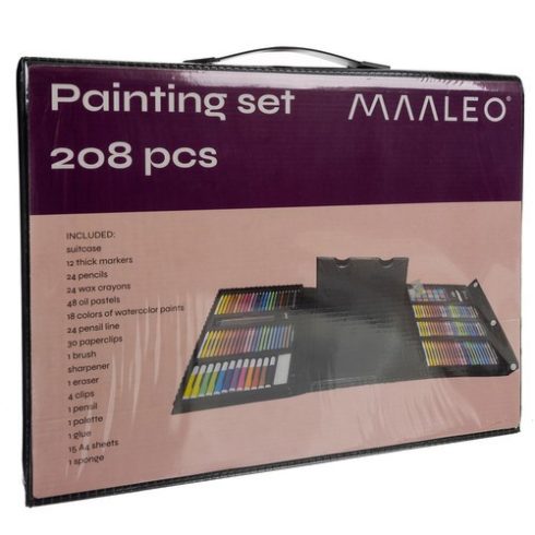 Painting set in a suitcase - 208 pieces Maaleo 21645
