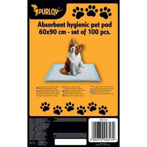 Hygienic pad 60x90cm 100pcs Purlov 21603