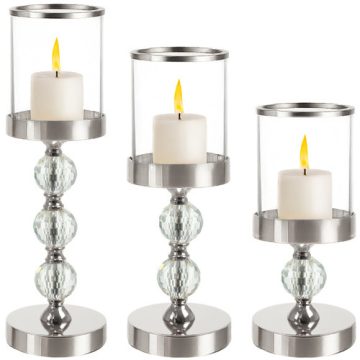 Candlestick-lantern set of 3 Ruhhy 22314