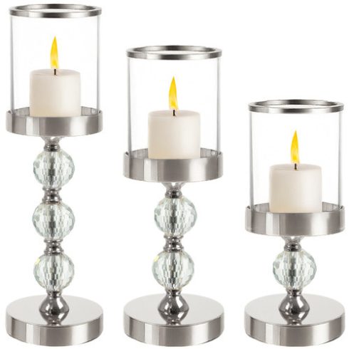 Candlestick-lantern set of 3 Ruhhy 22314