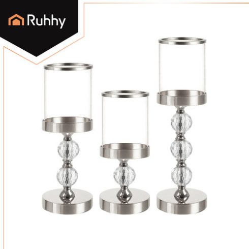 Candlestick-lantern set of 3 Ruhhy 22314