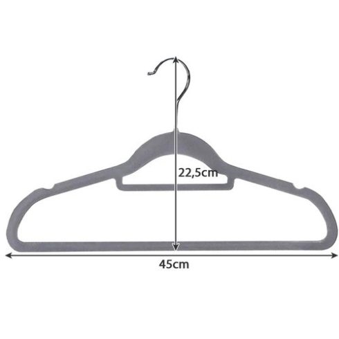 Clothes hanger 20pcs - gray Ruhhy 22535