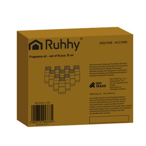 Fragrance Oils - set of 10 pcs. 15 ml Ruhhy 21938