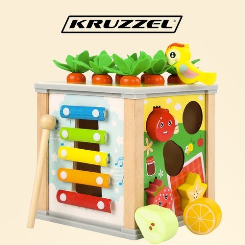 Wooden educational cube - Kruzzel sorter 22566