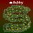 Christmas tree garland 2.7m with LED lights Ruhhy 22322