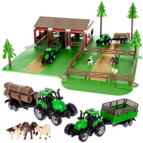 Farm állatokkal + 2 farmautó 22404