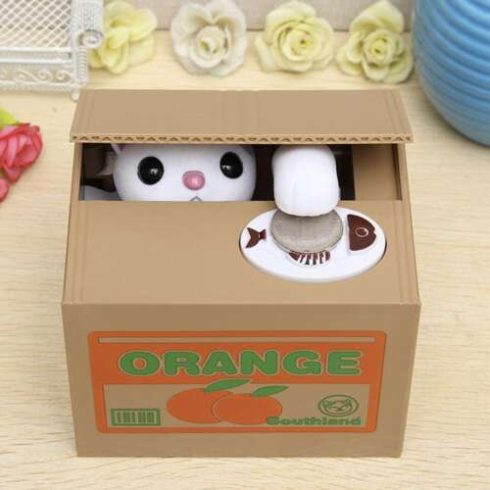 Battery operated piggy bank - kitty 22468