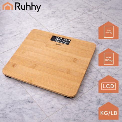 LCD bathroom scale - wooden Ruhhy 22522