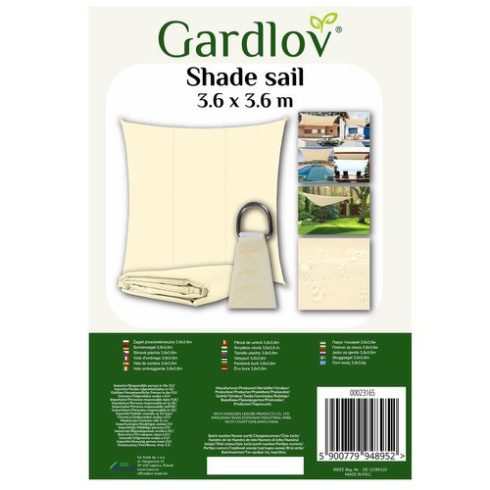 Sunshade sail 3.6x3.6m Gardlov 23165