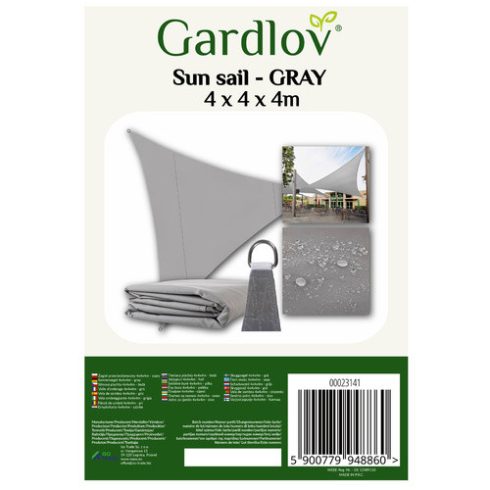 Sunshade sail 4x4x4m-gray Gardlov 23141