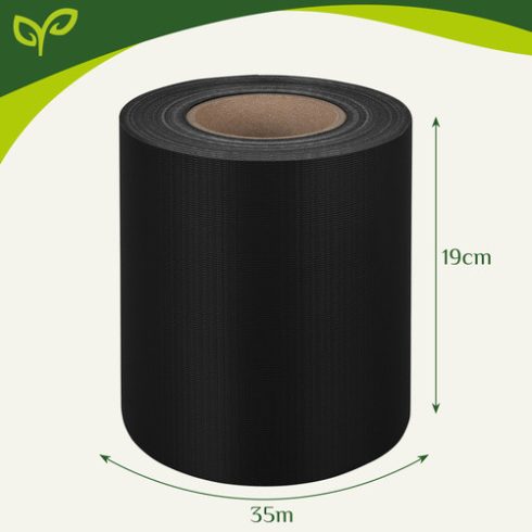 Vívószalag 19cmx35m 450g/m2 fekete 23698