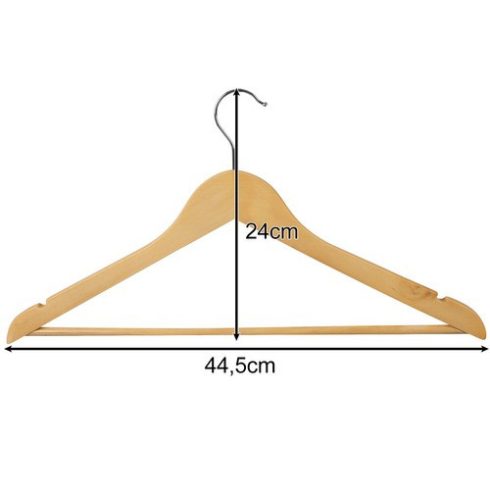 Clothes hanger 10pcs - wooden Ruhhy 24492