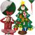 Felt Christmas tree with ornaments 24856
