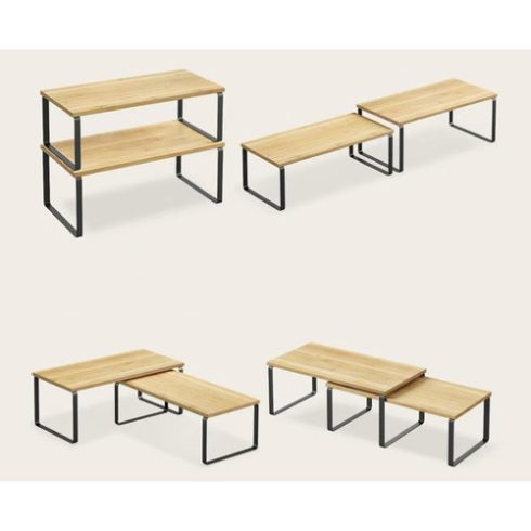 Bamboo kitchen shelf - 2 pcs Ruhhy 25661