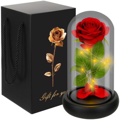 Rose in glass - shining Ruhhy 25682