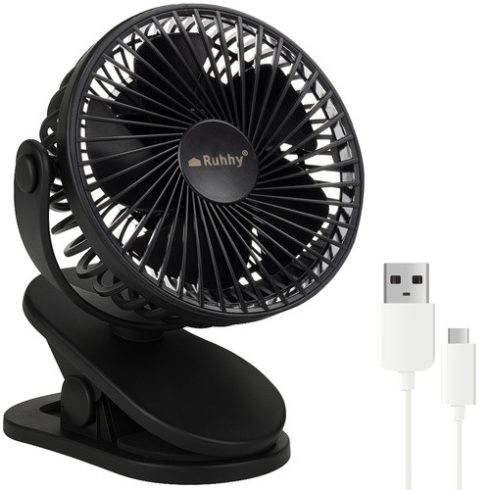 Fekete vezeték nélküli ventilátor Ruhhy 25567