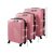3-in-1 suitcase set - pink Trizand 26663