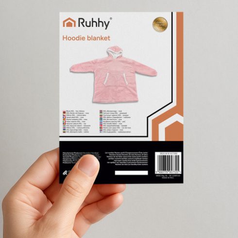 XXL sweatshirt - pink blanket Ruhhy 26144