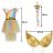 3-piece unicorn costume 110-116cm Kruzzel 26676