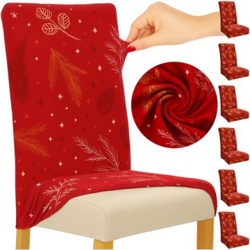 Chair covers 6 pcs. Light red Ruhhy 26638
