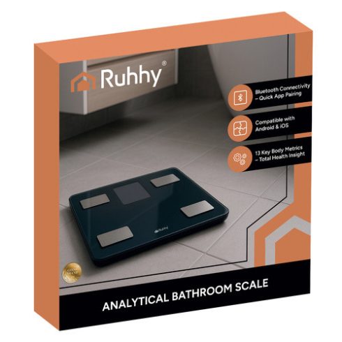 LCD bathroom scale - analytical black Ruhhy 20675
