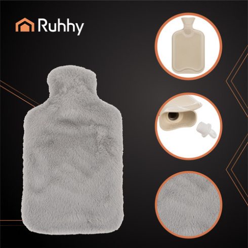 Rubber hot water bottle in a cover 3.5L Ruhhy 26384