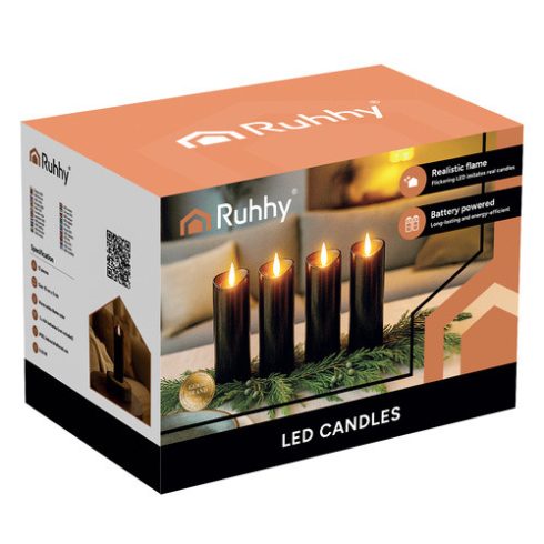 LED candles 12 pieces 15cm Ruhhy 26382