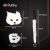 4-piece cat/fox costume, white, Ruhhy 26249