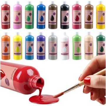Plakátfestékek - 18 db x 500 ml-es Maaleo 26341 készlet