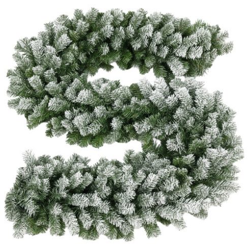 Snow-covered Christmas tree garland 2.7m HQ Ruhhy 26244