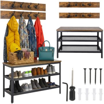 Shoe rack with hanger 73cm Ruhhy 27037