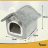 Cat bed - gray house Purlov 25706