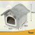 Cat bed - gray house Purlov 25706