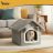 Cat bed - gray house Purlov 25706