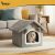 Cat bed - gray house Purlov 25706