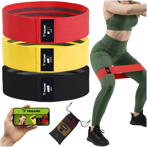 Set of exercise rubber mats - 3 pcs Trizand 25878