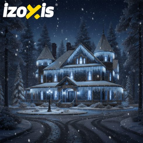 Lampki zew. 500LED 22,5m zimny biały Izoxis 26705