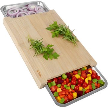 Bamboo board with containers Ruhhy 25707