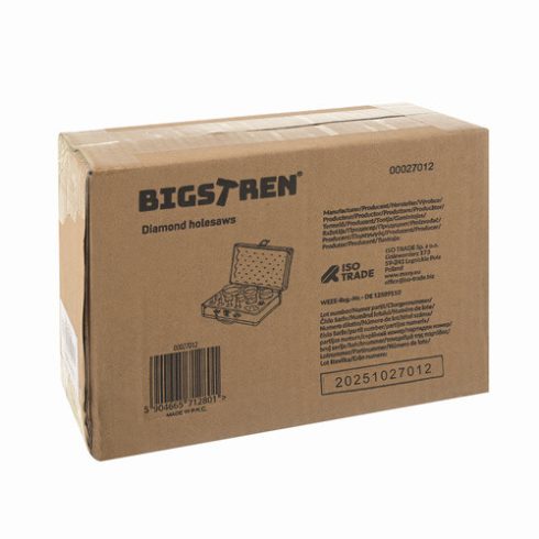 Gyémánt lyukfűrészek - 13 db-os Bigstreen 27012-es készlet