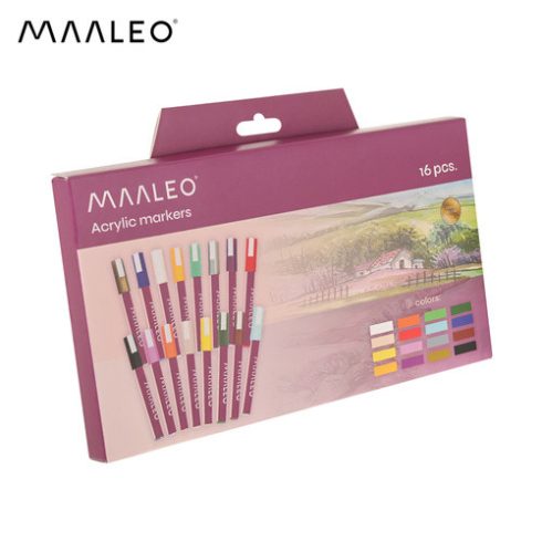 Acrylic markers - set of 16 Maaleo 27051