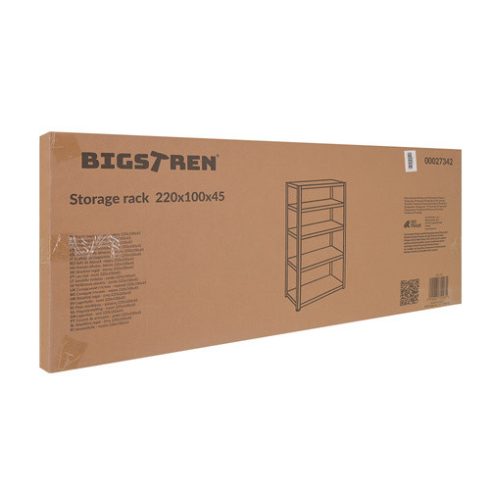 Tárolóállvány - fekete 220x100x45 Bigstreen
