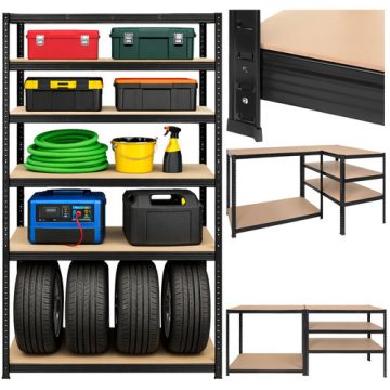 Raktári polc - fekete 180x100x60 Bigstren