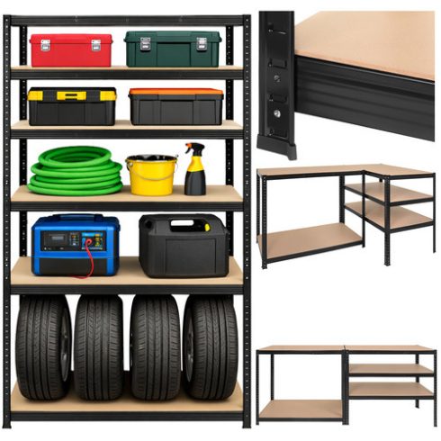 Raktári polc - fekete 180x100x60 Bigstren