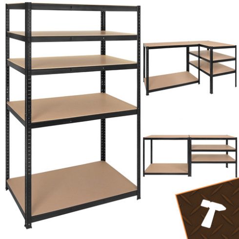 Raktári polc - fekete 180x100x60 Bigstren