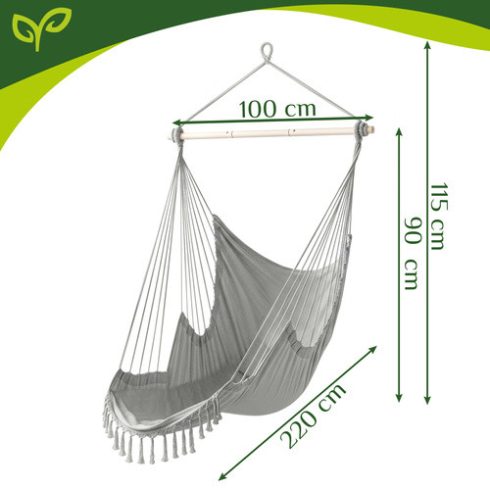 Swing - hanging chair 210cm gray Gardlov