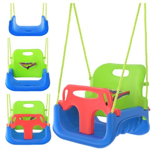 Kruzzel 3-in-1 green and blue children's swing