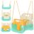 Kruzzel 3-in-1 Cream and Turquoise Children's Swing