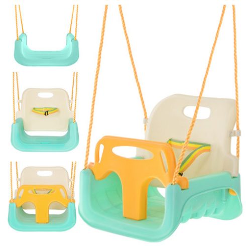 Kruzzel 3-in-1 Cream and Turquoise Children's Swing