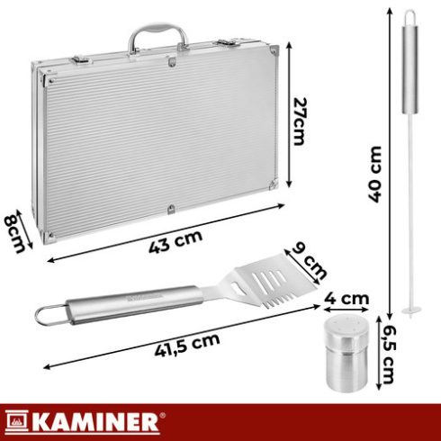 Kaminer grill edénykészlet - 26 db.