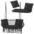 Gardlov double swing cushion - black